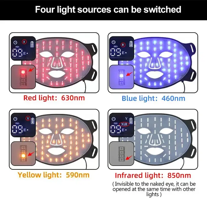 Masque de thérapie à lumière LED infrarouge