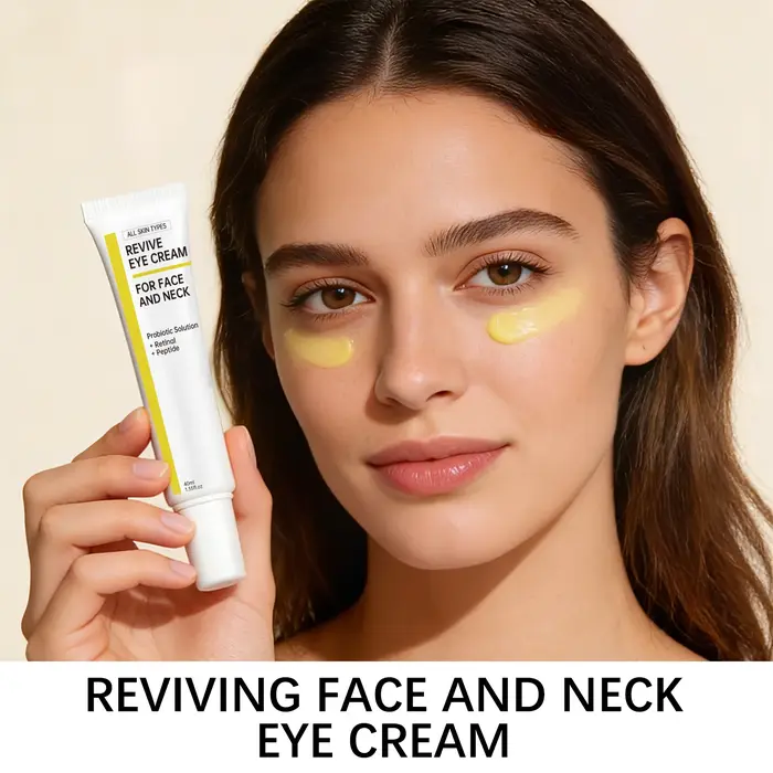 Crème Contour des Yeux Revive 40ml pour Visage et Cou avec Niacinamide, Rétinal, Peptide, Acide Hyaluronique, Hydratante et Raffermissante