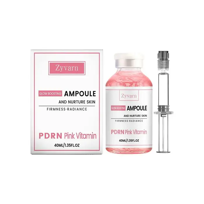 Ampoule éclaircissante PDRN Pink Vitamin Glow Boosting, sérum pour le visage 40 ml, niacinamide, col