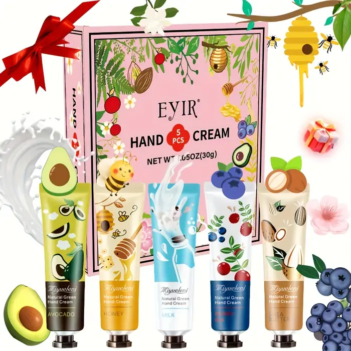 Coffret cadeau de crème pour les mains au parfum floral, hydratante et nourrissante, parfum frais no