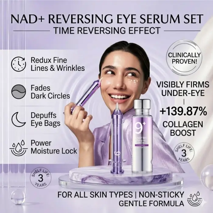 Sérum pour les yeux Numbuzin No.9 NAD + Crème pour le visage Anti-rides Élimination des cernes Anti-poches Liftant Raffermissant Hydratant Soin de la peau