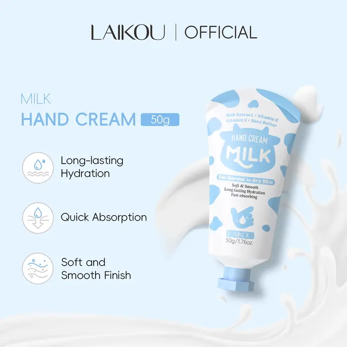 LAIKOU lait crème pour les mains hydratation intensive absorption rapide lissage réparation peau sèche craquelée vitamine C enrichi
