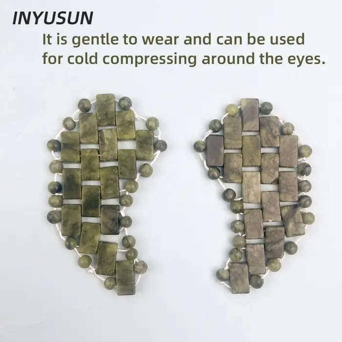 1 ensemble de masque pour les yeux en jade-un outil de massage de relaxation