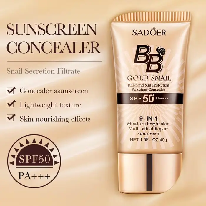 SADOER or escargot crème solaire BB fond de teint correcteur