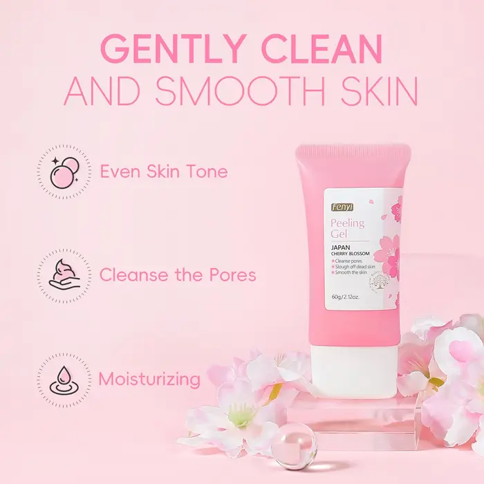 Sakura visage nettoyage en profondeur Gel exfoliant soins de la peau blanchissant hydratant réparation gommage