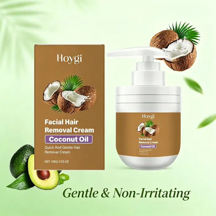Crème dépilatoire à la noix de coco pour les lèvres et le menton