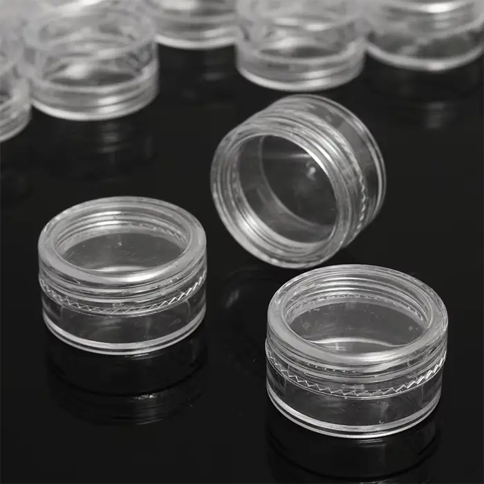 Mini pots cosmétiques transparents 5g pour échantillons de crème