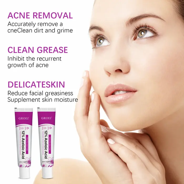 Crème Sérum à 12% d'Acide Azélaïque pour le Soin de la Peau du Visage, Éclaircissante, Hydratante, Contrôle du Sébum, Niacinamide, Panthénol, Routine de Beauté Quotidienne