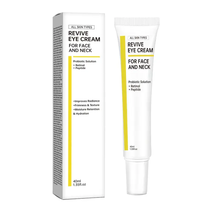 Crème Contour des Yeux Revive 40ml pour Visage et Cou avec Niacinamide, Rétinal, Peptide, Acide Hyal