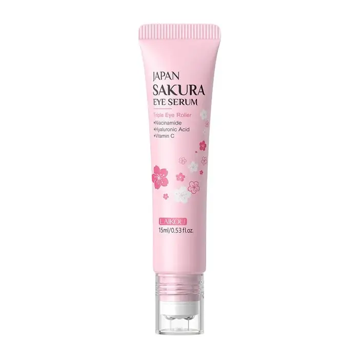 Sérum pour les yeux Sakura, roller massant, crème pour les poches sous les yeux, hydratant, soin de