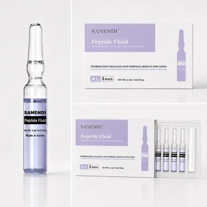 SANENDI Série d'ampoules aux peptides GSHI – Solution liquide hydratante pour les yeux et le visage – Sérum purifiant – Soin coréen pour la peau – 5/20 flacons