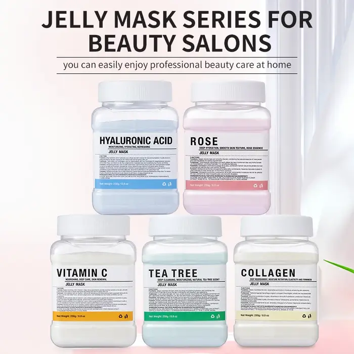 Masque en gelée pour le visage à la rose