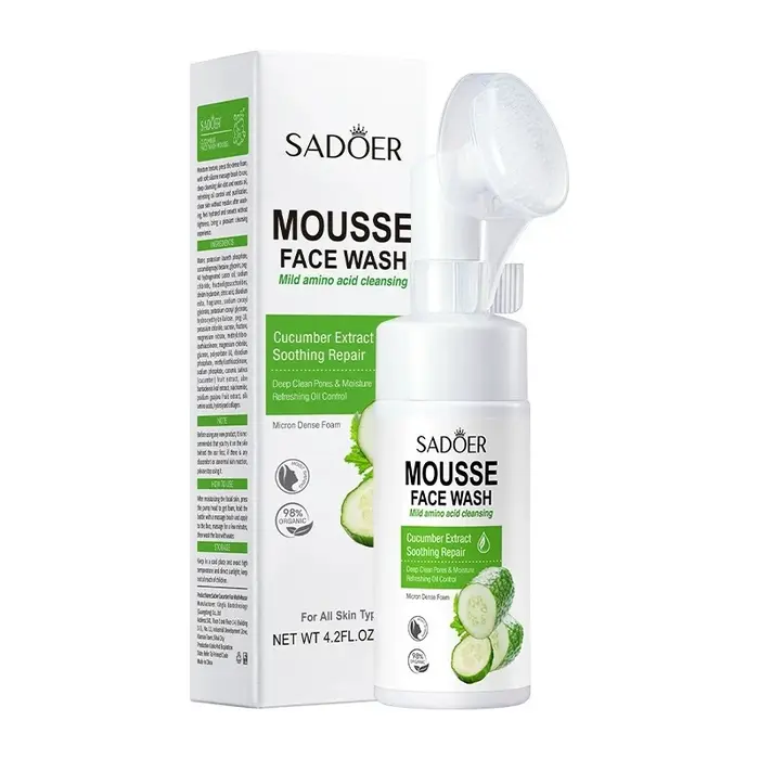 SAODER Fruits concombre nettoyant pour le visage mousse de lavage