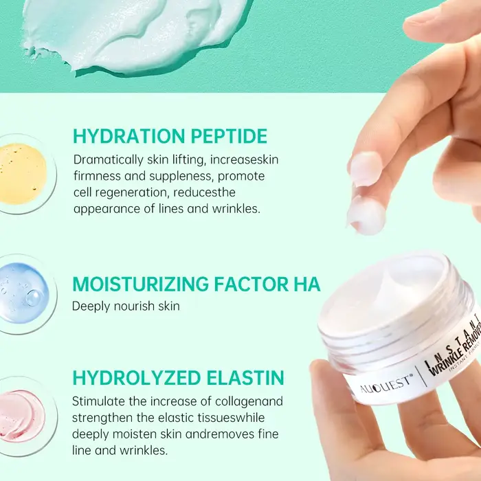 AUQUEST 5 secondes crème Anti-rides instantanée pour le visage Peptide Anti-âge Lifting raffermissant nourrir