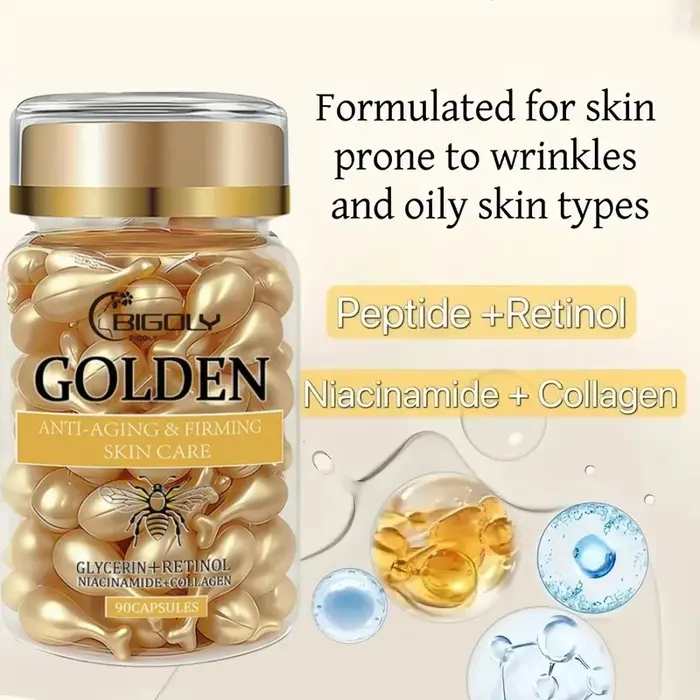 90 capsules/flacon d'essences anti-âge pour le soin de la peau du visage