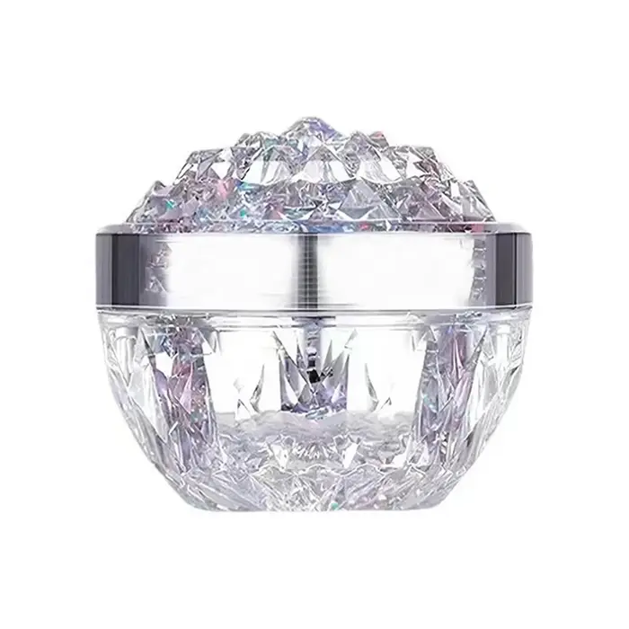 Pot de crème pour le visage en verre de luxe 50g, avec couvercle, pot cosmétique en acrylique, récip