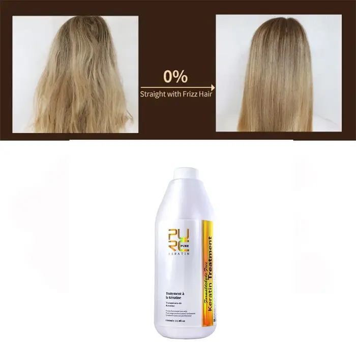 PURC traitement capillaire à la kératine brésilienne lissage lissant pour traitement des cheveux bou