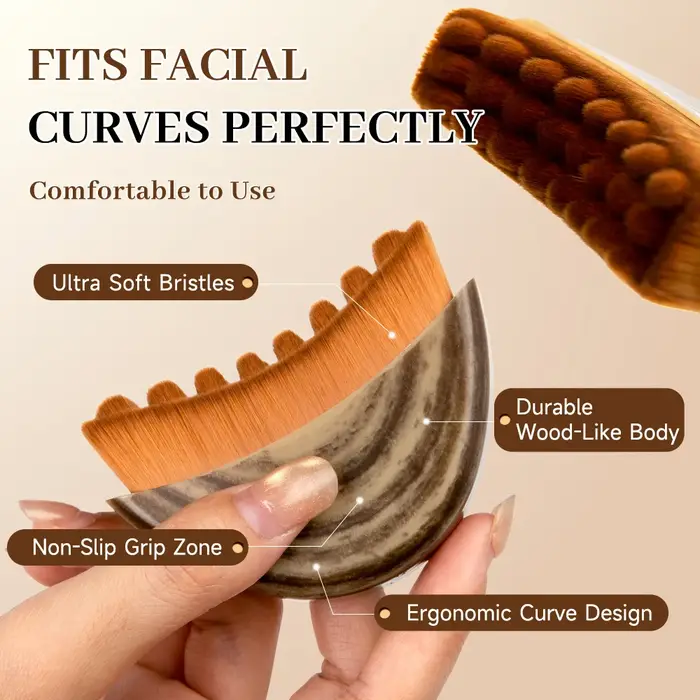 Brosse de massage lymphatique pour le visage avec grattoir Guasha pour le drainage et le lifting facial