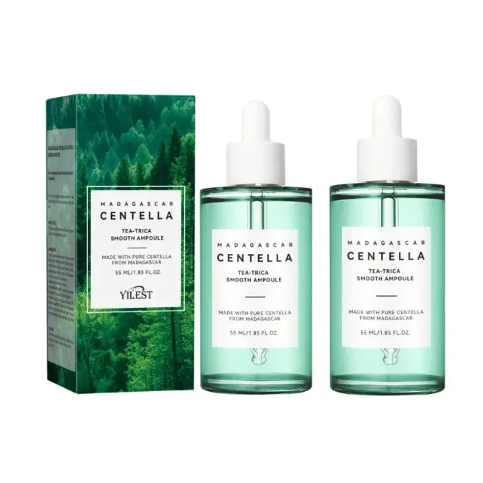 Sérum Éclaircissant à la Centella et au Niacinamide 55ml - Ampoule Hydratante qui Apaise le Teint Inégal et Booste