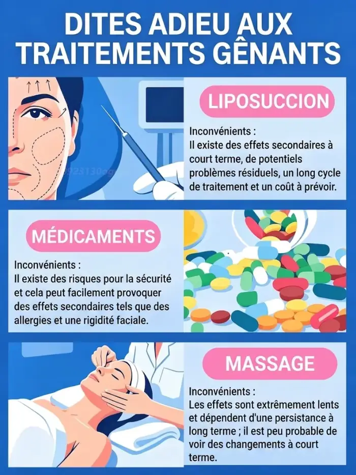 Crème Visage Anti Double Menton à Bille Roulante