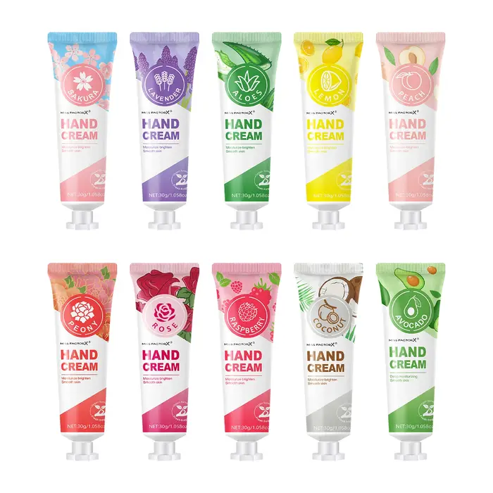 Crème pour les mains à l'essence de fruits et de plantes