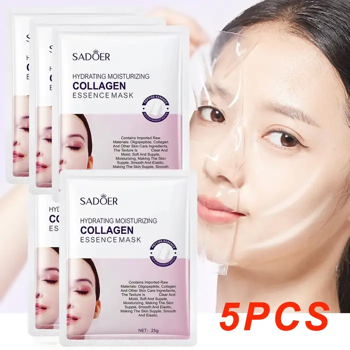 Masque facial hydratant à l'acide hyaluronique et au collagène