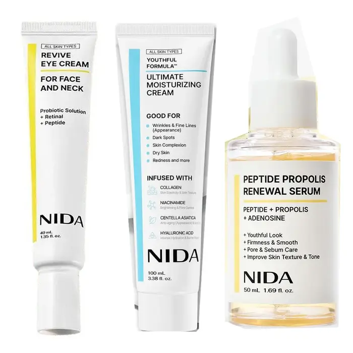 Crème visage revitalisante NIDA Propolis & Peptide | Réparation de la barrière cutanée endommagée