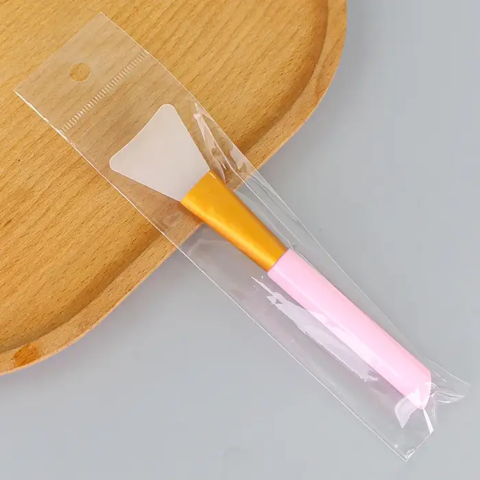 Pinceau applicateur de masque facial en silicone à tête souple, pour masque de boue DIY, avec queue 