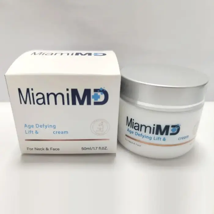 Crème Liftante et Raffermissante Miami MD Crepe Fix pour le Cou et le Visage, Anti-Âge, Soin Anti-Rides, Hydratation Longue Durée, Soins de la Peau pour Tous Types de Peau