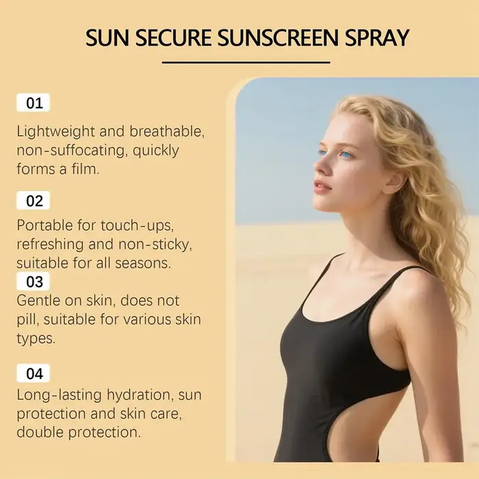 Spray solaire SPF50+ 100 ml respectueux des récifs coralliens - Brume légère et invisible