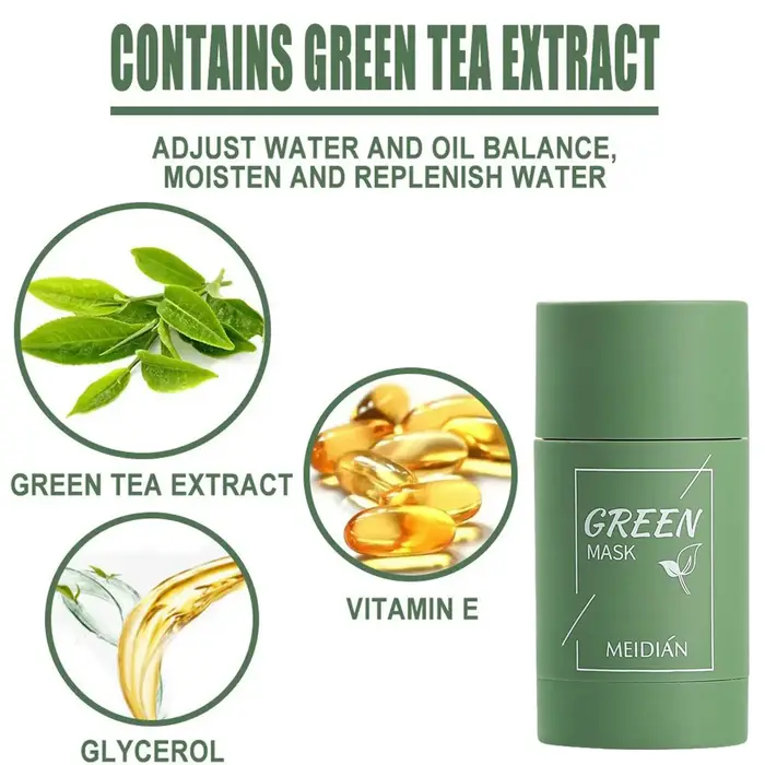 Masque nettoyant solide au thé vert
