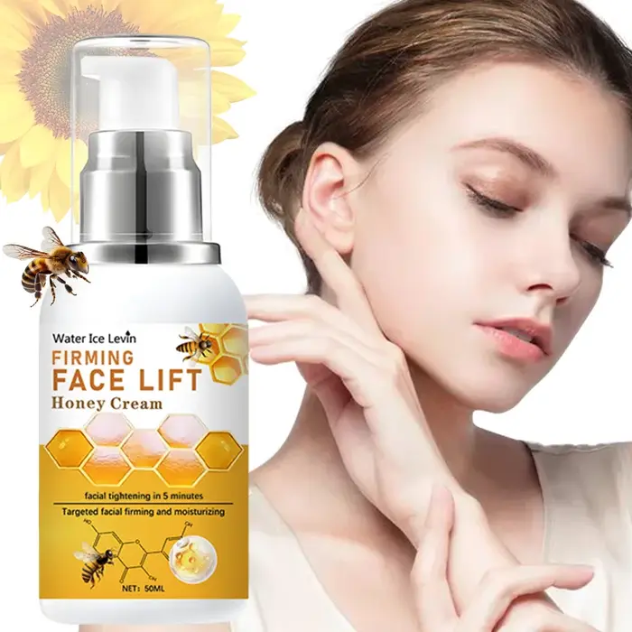 Crème de lifting instantanée au miel et pour la peau ferme