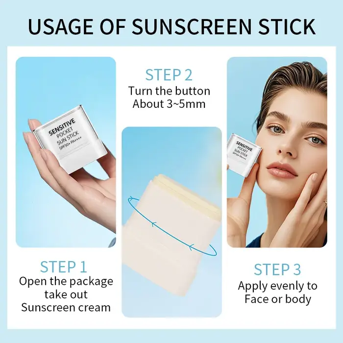 Stick solaire de poche mini - Version anglaise SPF50+