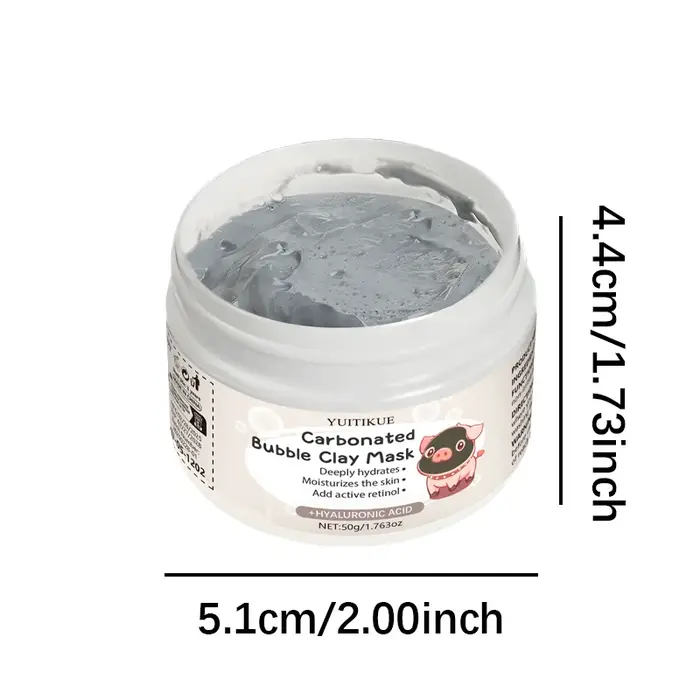 Masque à bulles en argile gazeuse - Contient l'extrait d'argile