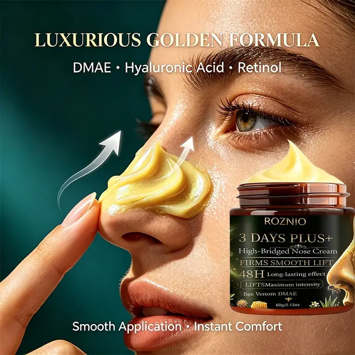 Crème raffermissante pour le nez à effet durable sur trois jours, resserre la peau du nez, atténue les ridules, lisse la texture du nez, effet longue durée pendant 48 heures, absorption rapide, non gr