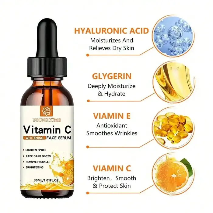 La vitamineC contient l'acide hyaluronique éclaircissant
