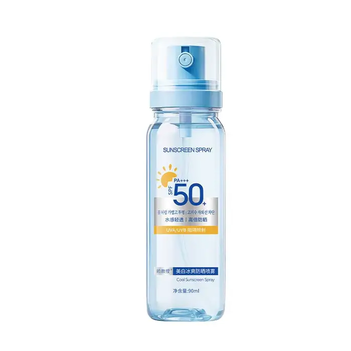 Spray solaire rafraîchissant SPF50+ hydratant et blanchissant pour le visage, le corps et le cou, so