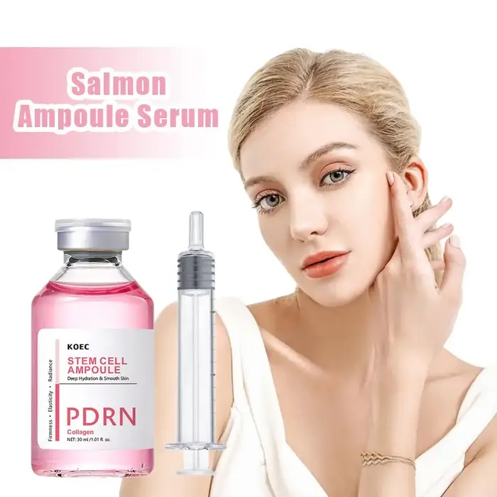 Sérum Facial au Saumon KOEC, Ensemble d'Essences Liftantes, Ampoule aux Cellules Souches, Hydratation Profonde, Peptide Lissant, Soin Avancé de la Peau