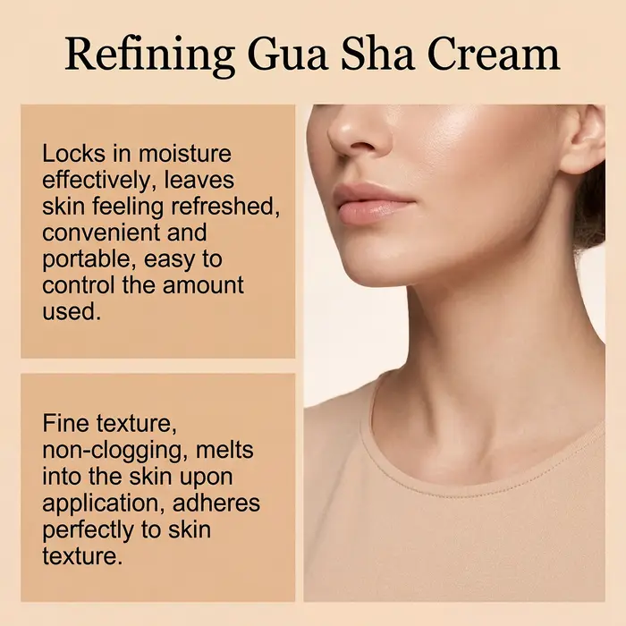 Crème raffermissante pour le visage avec applicateur masseur