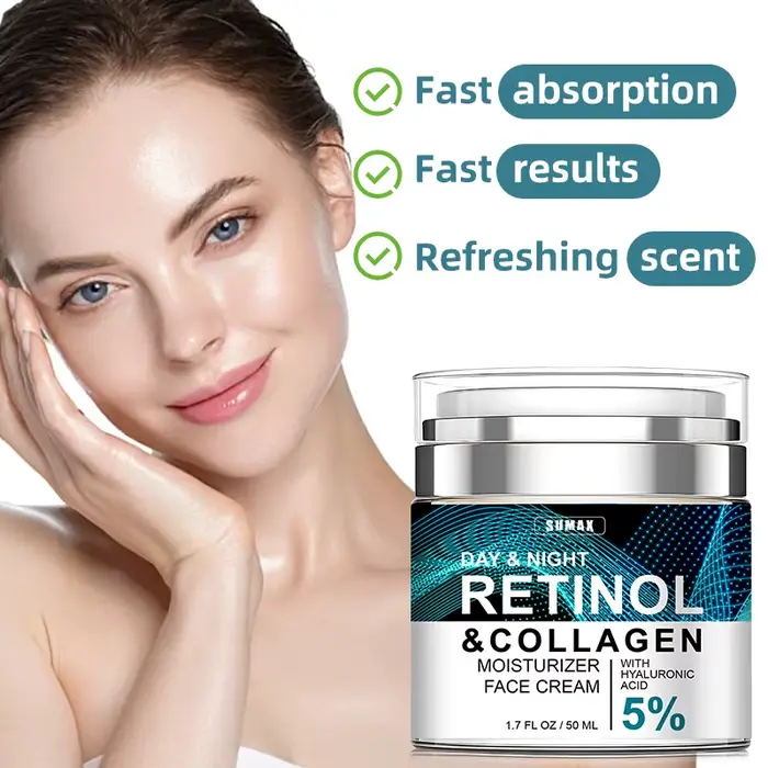 Rétinol Anti-âge crème pour le visage hydratant dissolvant de rides collagène acide hyaluronique crèmes soins de la peau 50ML