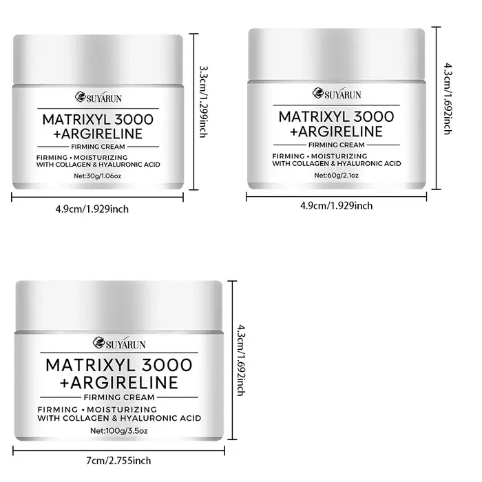 SUYARUN Matrixyl 3000+ Crème raffermissante Argireline Previene la rugosité
