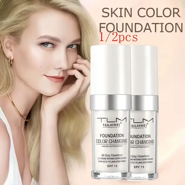 1/2 pièces 30ml teinté hydratant léger fond de teint transparent SPF