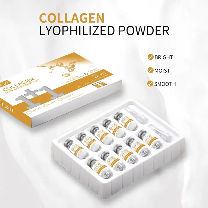 2 boîtes de poudre de collagène lyophilisée, ensemble de soins de la peau, cadeau hydratant pour fem