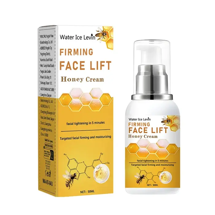Crème de lifting instantanée au miel et pour la peau ferme