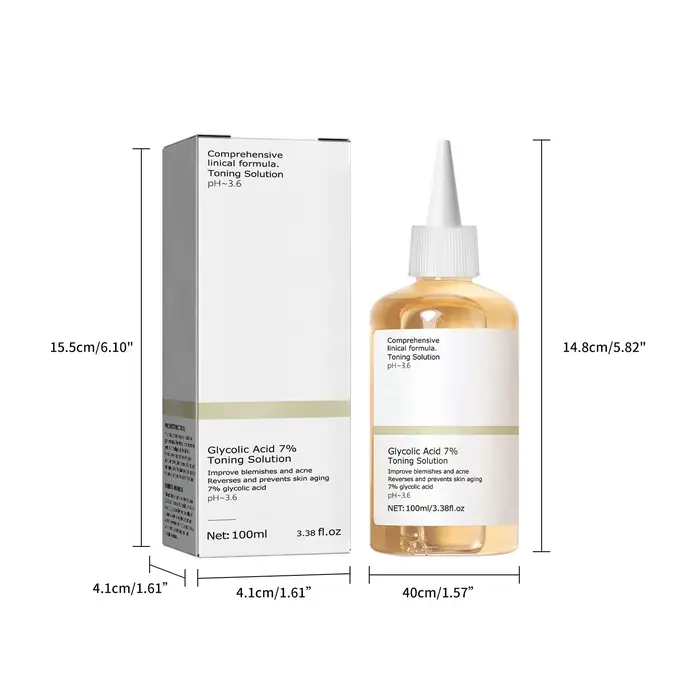 La Lotion cutanée à l'acide glycolique hydrate la peau avec 7% d'acide glycoliqueAcide glycoliqueAloe VeraTasmanien Poivre FruitGinseng ExtractRejuv