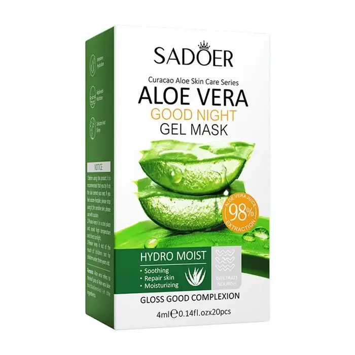 Masque facial hydratant à l'aloe vera pour le sommeil