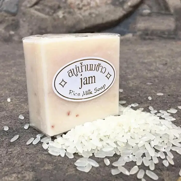 10 pièces savon au lait de riz thaïlandais 65g