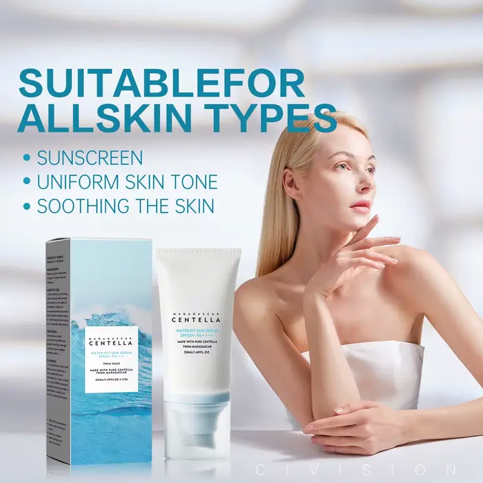 Crème solaire SPF50+ PA++++ avec Centella – Protection UV forte