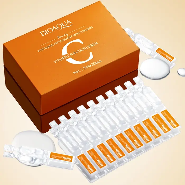 30 pièces/boîte BIOAQUA vitamine C blanchissant visage sérum ensembles