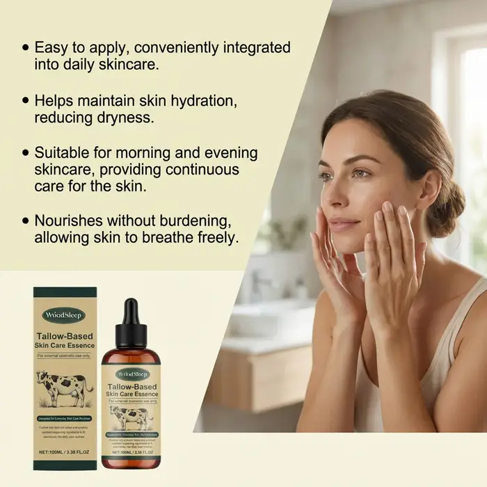 Sérum Visage au Suif de Bœuf – Huile Essentielle Nourrissante pour le Soin